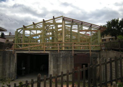 Sopraelevazione con edificio in legno con adeguamento della struttura in c.a. portante